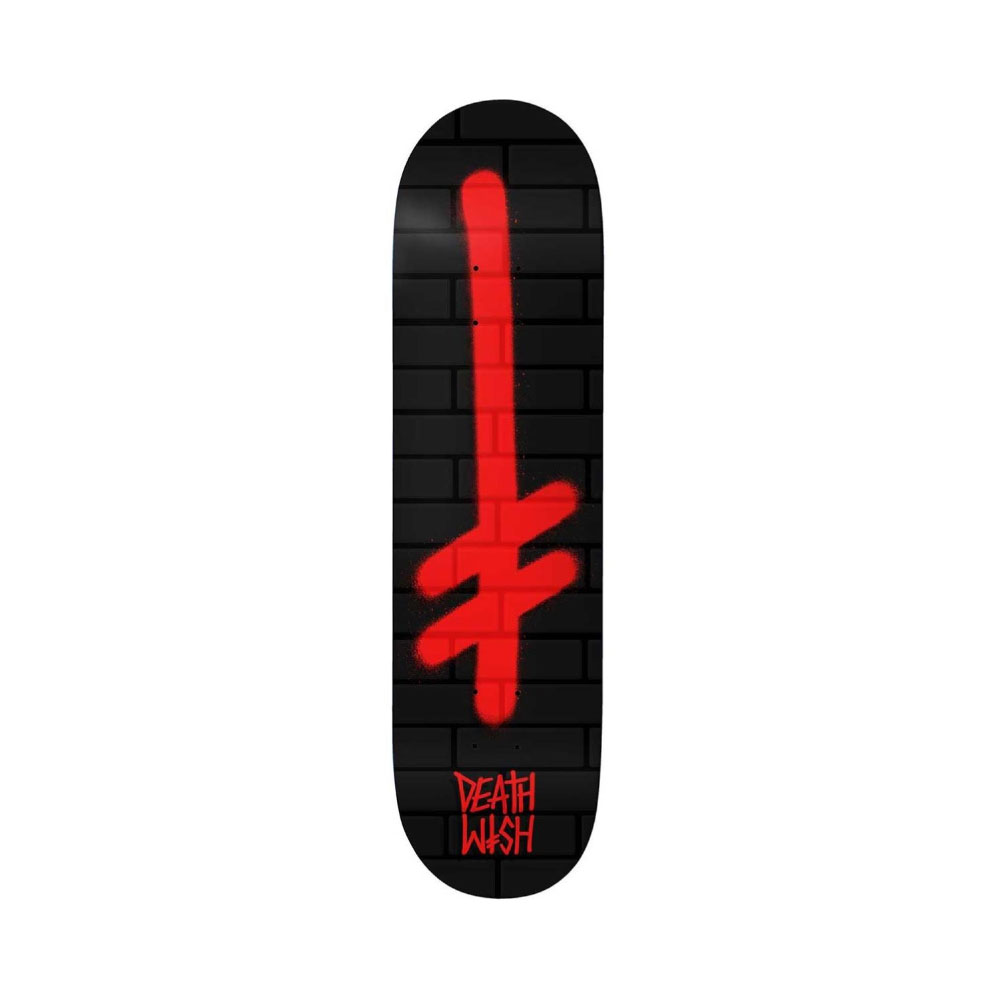 Deathwish - Gang Logo Black/Red Bricks Deck 8.0