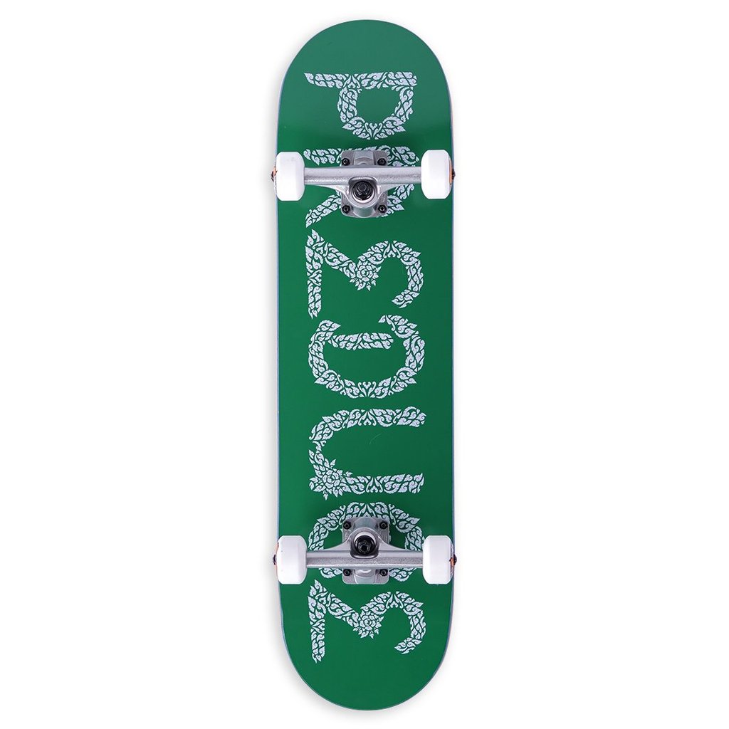 Preduce TRK Logo Leaves Green/White 8.0 Skateboard Complete