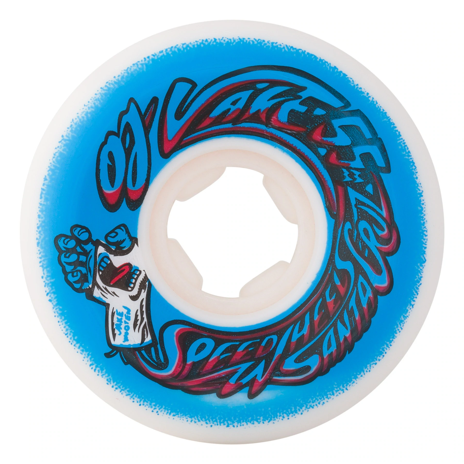 OJ Wooten Screaming Cast Elite White Blue Hardline 101a Skateboard Wheels 55mm